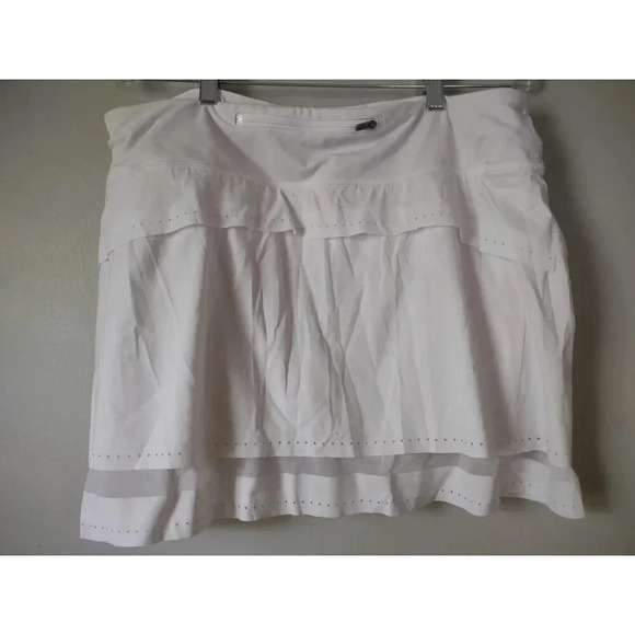 Athleta Stealth TruCool Skort Skirt Tennis Golf White Size Large Athleisure - Picture 2 of 7